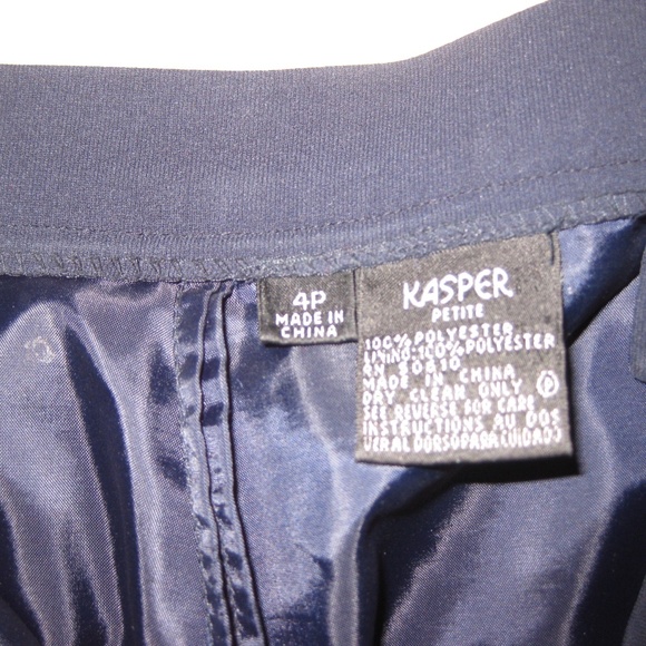 Kasper Navy Pant Suit - Picture 10 of 11